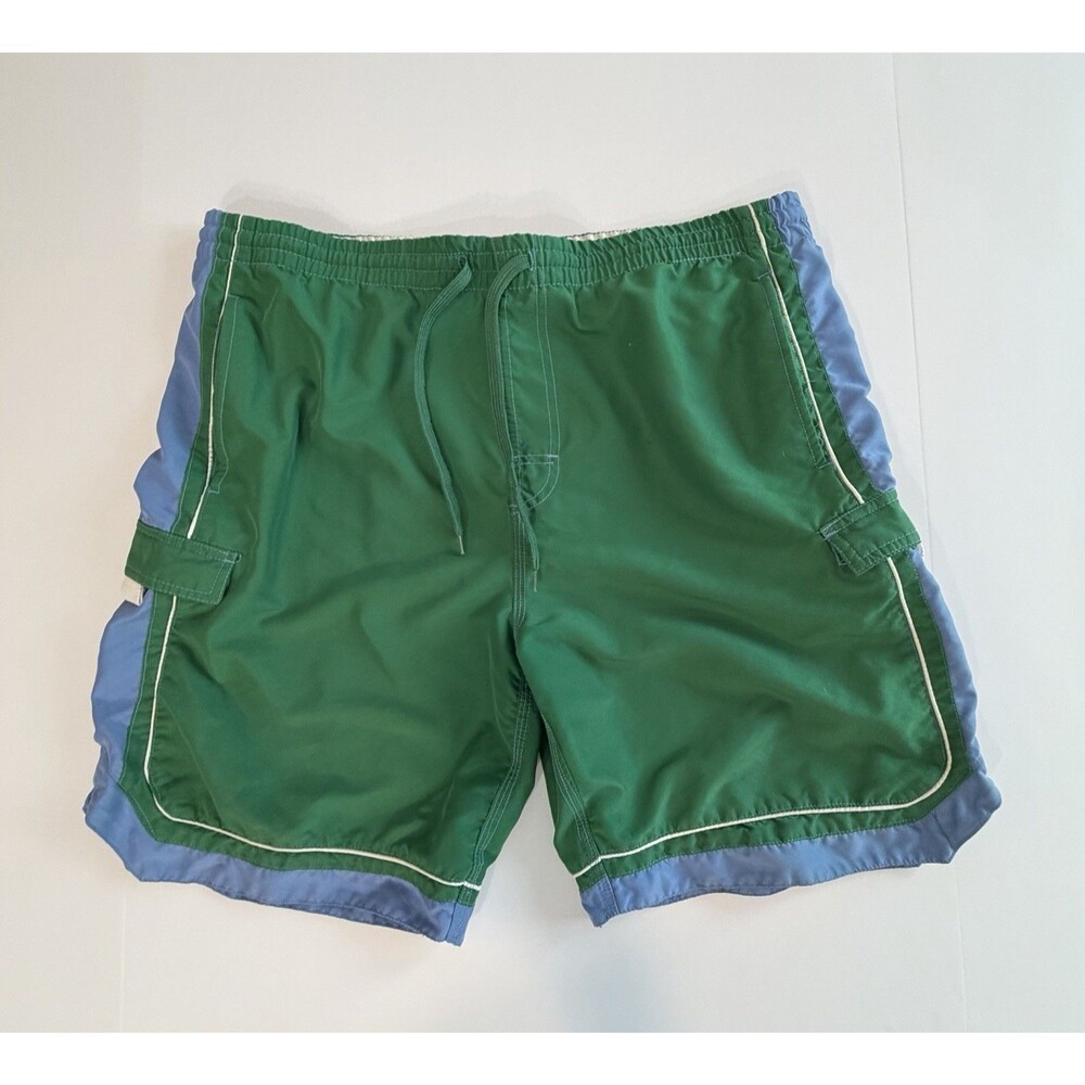 Bermuda Bay Men's Swim Shorts Green Blue-M